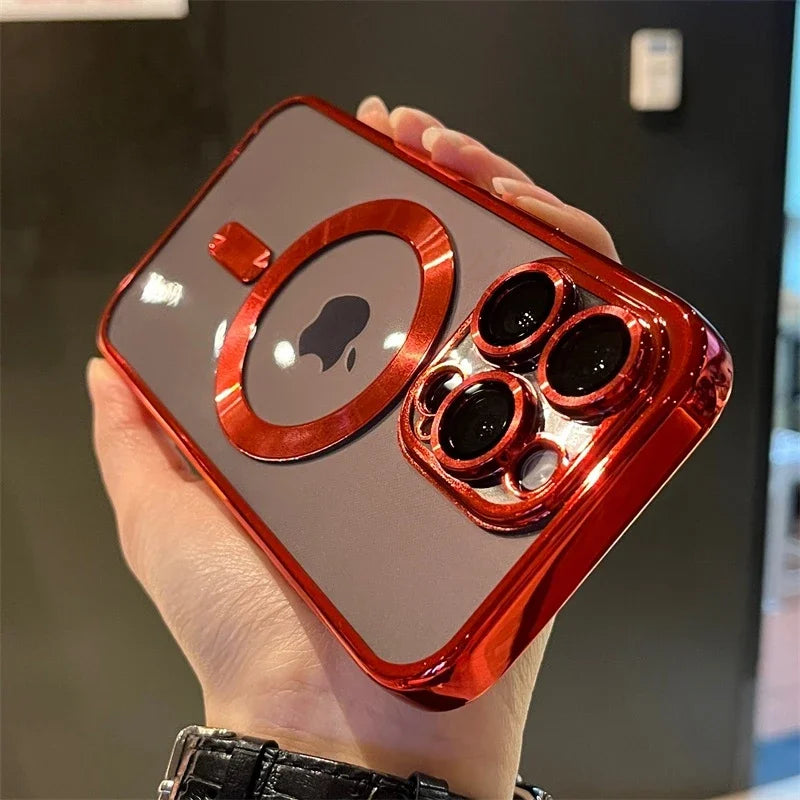 Capa de Silicone Transparente com Carregamento Sem Fio MagSafe